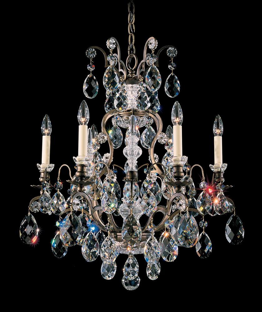 Renaissance 7 Light 120V Chandelier in Etruscan Gold with Heritage Handcut Crystal