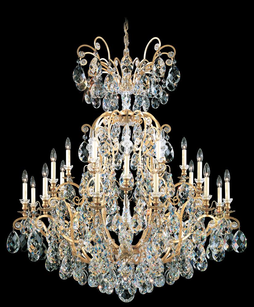 Renaissance 25 Light 120V Chandelier in Heirloom Bronze with Heritage Handcut Crystal