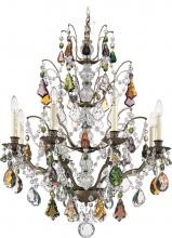 Schonbek 1870 5771-48H - Bordeaux 8 Light 120V Chandelier in Antique Silver with Clear Heritage Handcut Crystal