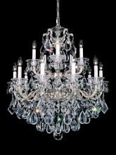 Schonbek 1870 5075-76 - La Scala 15 Light 120V Chandelier in Heirloom Bronze with Clear Heritage Handcut Crystal