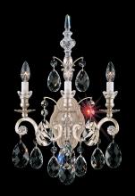 Schonbek 1870 3762-48 - Renaissance 3 Light 120V Wall Sconce in Antique Silver with Heritage Handcut Crystal