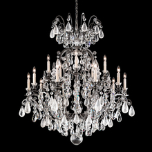 Schonbek 1870 3573-51OS - Renaissance Rock Crystal 16 Light 120V Chandelier in Black with Olivine & Smoke Quartz Crystal