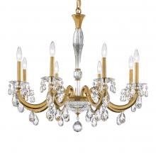 Schonbek 1870 S8608N-51R - San Marco 8 Light 120V Chandelier in Black with Clear Radiance Crystal