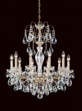 Schonbek 1870 ST1946N-48H - Sonatina 10 Light 120V Chandelier in Antique Silver with Clear Heritage Handcut Crystal