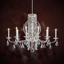 Schonbek 1870 RS8310N-51H - Siena 10 Light 120V Chandelier in Black with Clear Heritage Handcut Crystal