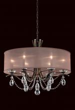 Schonbek 1870 VA8306N-22H2 - Vesca 6 Light 120V Chandelier in Heirloom Gold with Clear Heritage Handcut Crystal and Gold Shade