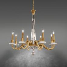 Schonbek 1870 S9334-22OH - Amadeus 8 Light 120V Chandelier in Heirloom Gold with Optic Haze Quartz