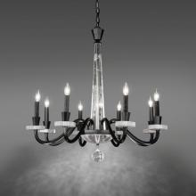 Schonbek 1870 S9334-51OH - Amadeus 8 Light 120V Chandelier in Black with Optic Haze Quartz