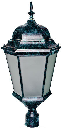 POST TOP FIX W/FROSTED GLASS INCAND 120V