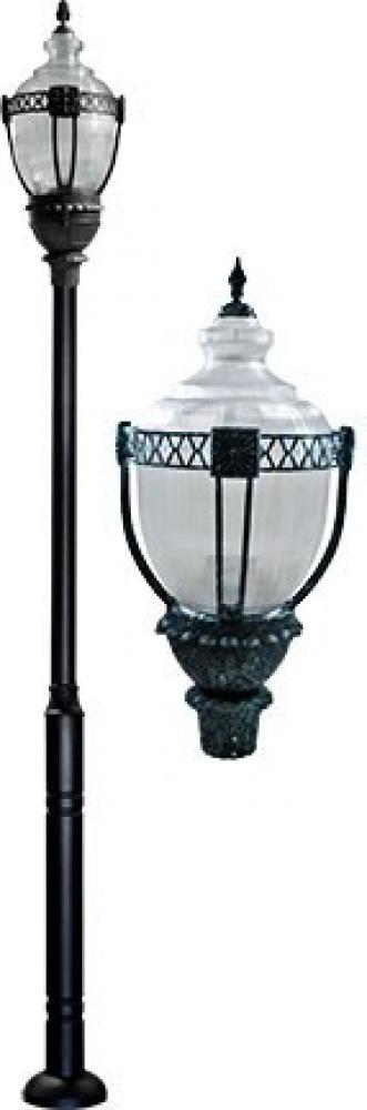 CAST ALUM CLR TOP ACORN FIX 75W LED 120V