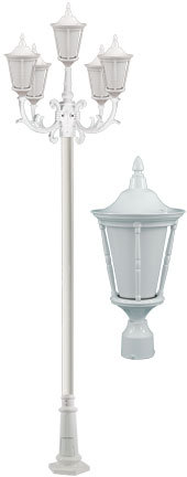 Dabmar GM1105-LED16-W - GABRIELLA POST FIVE LIGHT FIX 5 X LED 16W 120V
