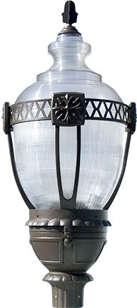 Dabmar GM660-LED75-BZ - CLEAR ACORN POST TOP FIX 75W LED 120V-277V