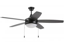 Craftmade EPHA52FB5 - 52" Phaze Energy Star 5 in Flat Black w/ Flat Black/Greywood Blades