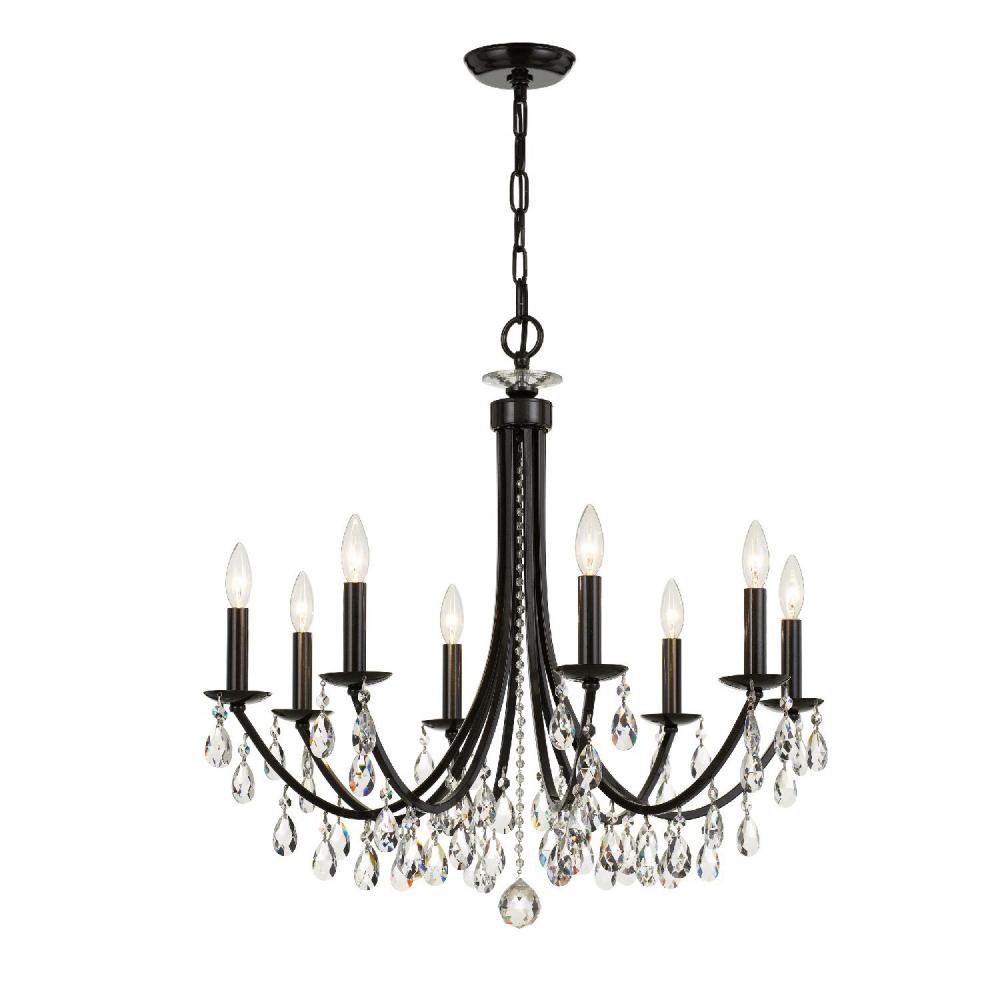 Bridgehampton 8 Light Swarovski Strass Crystal Vibrant Bronze Chandelier