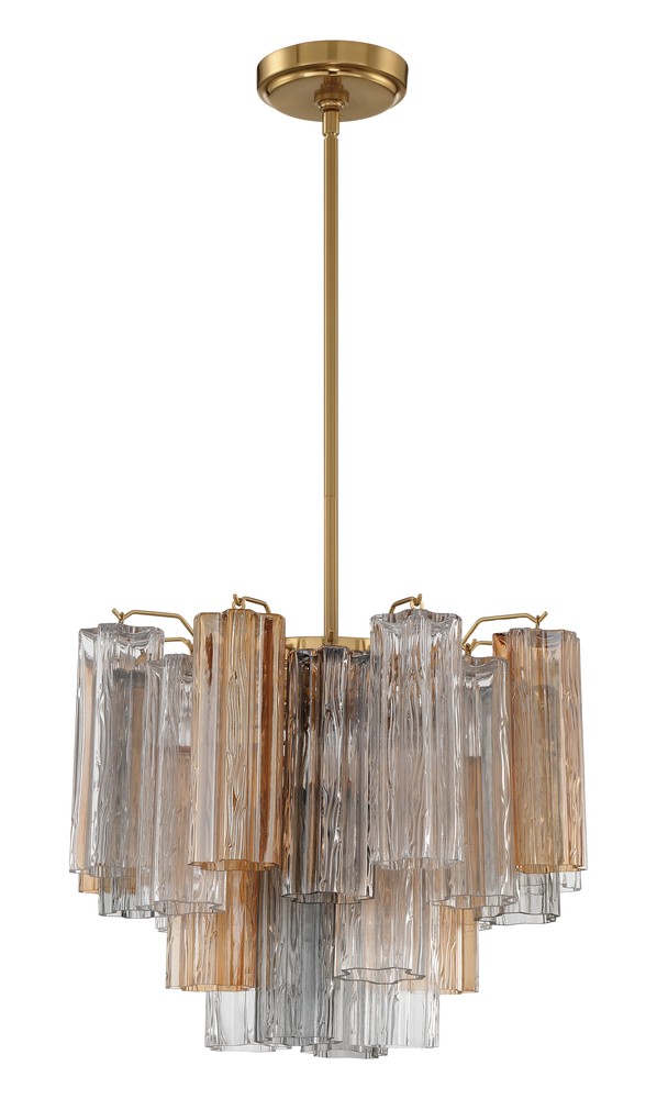 Addis 4 Light Aged Brass Chandelier