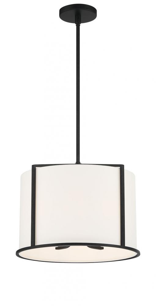 Carlyn 4 Light Black Chandelier