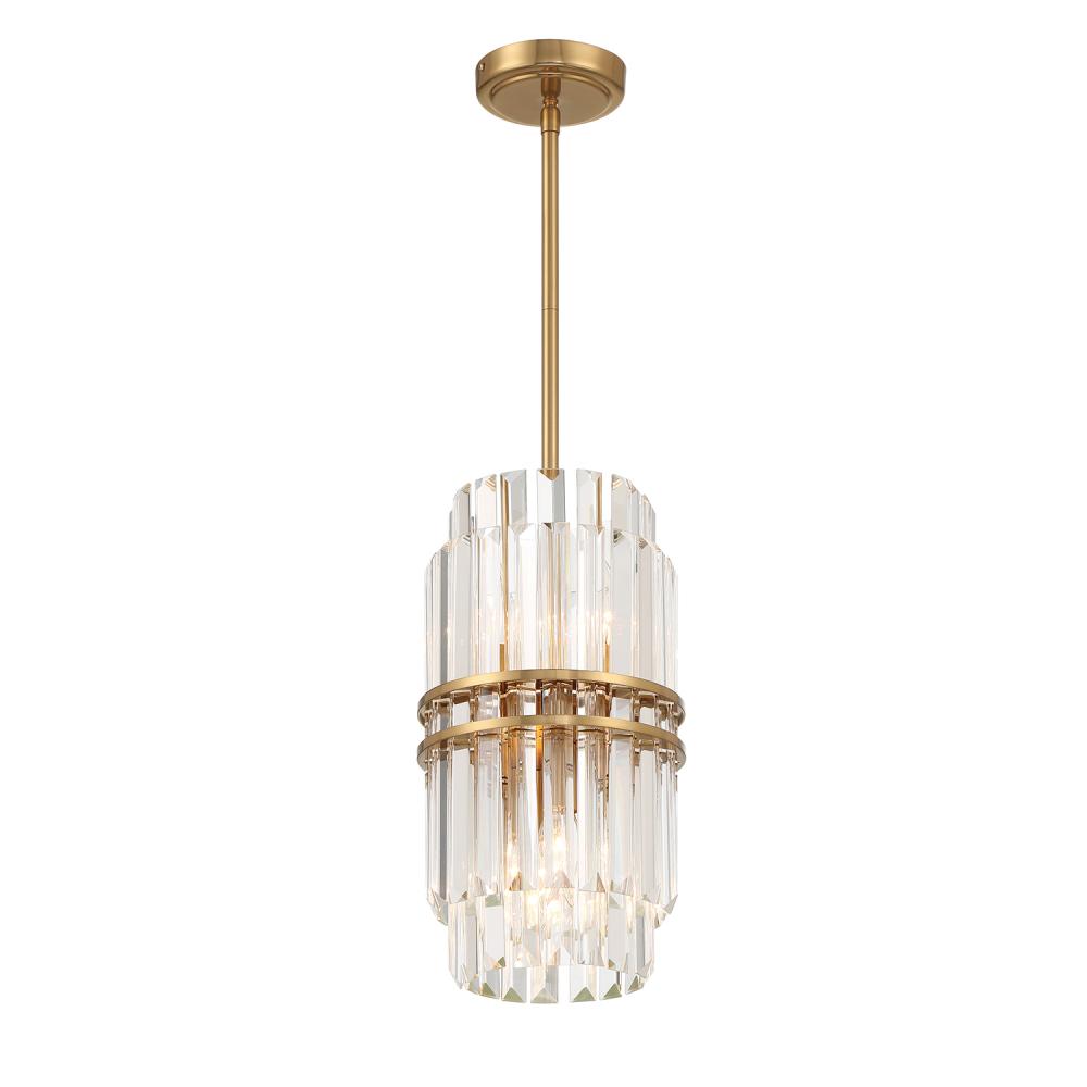 Hayes 4 Light Aged Brass Pendant