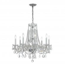 Crystorama 1138-CH-CL-S - Traditional Crystal 8 Light Swarovski Strass Crystal Polished Chrome Chandelier