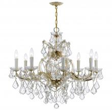 Crystorama 4408-GD-CL-S - Maria Theresa 9 Light Swarovski Strass Crystal Gold Chandelier