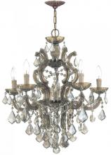 Crystorama 4435-AB-GT-MWP - Maria Theresa 6 Light Golden Teak Crystal Brass Chandelier I