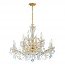 Crystorama 4479-GD-CL-S - Maria Theresa 12 Light Swarovski Strass Crystal Gold Chandelier