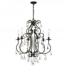 Crystorama 5016-EB-CL-S - Ashton 6 Light Swarovski Strass Crystal English Bronze Chandelier