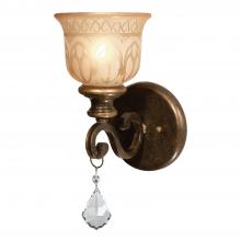 Crystorama 7501-BU-CL-SAQ - Norwalk 1 Light Spectra Crystal Bronze Umber Sconce