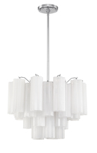 Crystorama ADD-306-CH-WH - Addis 6 Light Polished Chrome Chandelier