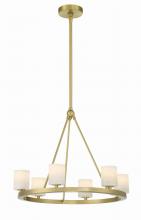 Crystorama ARA-10264-SB-ST - Aragon 6 Light Soft Brass Chandelier