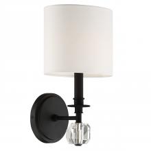 Crystorama CHI-211-BF - Chimes 1 Light Black Forged Sconce