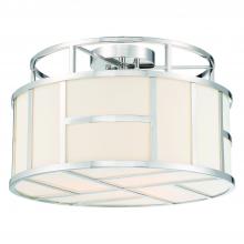 Crystorama DAN-400-PN - Libby Langdon for Crystorama Danielson 3 Light Polished Nickel Semi Flush Mount