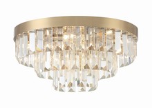 Crystorama HAY-1403-AG - Hayes 8 Light Aged Brass Flush Mount