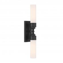 Crystorama WLX-302-MK - Wilcox 2 Light LED Matte Black Sconce