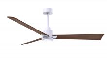 Matthews Fan Company AKLK-MWH-WN-56 - Alessandra 3-blade transitional ceiling fan in matte white finish with walnut blades. Optimized fo