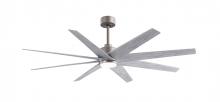 Matthews Fan Company ANLK-BN-BW-64 - Ariella 8-blade ceiling fan in Brushed Nickel and Barn Wood Tone blades