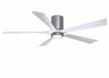 Matthews Fan Company IR5HLK-BP-MWH-60 - IR5HLK five-blade flush mount paddle fan in Brushed Pewter finish with 60” Matte White blades an