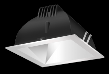 RAB Lighting NDLED4SD-50YY-M-S - RECESSED DOWNLIGHTS 12 LUMENS NDLED4SD 4 INCH SQUARE UNIVERSAL DIMMING 50 DEGREE BEAM SPREAD 2700K