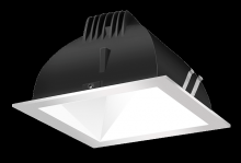 RAB Lighting NDLED4SD-80Y-W-S - RECESSED DOWNLIGHTS 12 LUMENS NDLED4SD 4 INCH SQUARE UNIVERSAL DIMMING 80 DEGREE BEAM SPREAD 3000K