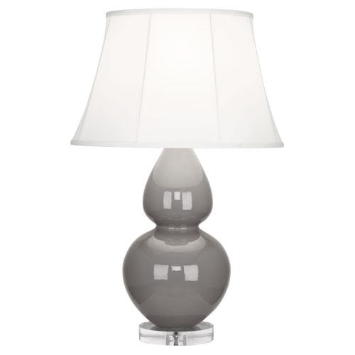 Smokey Taupe Double Gourd Table Lamp