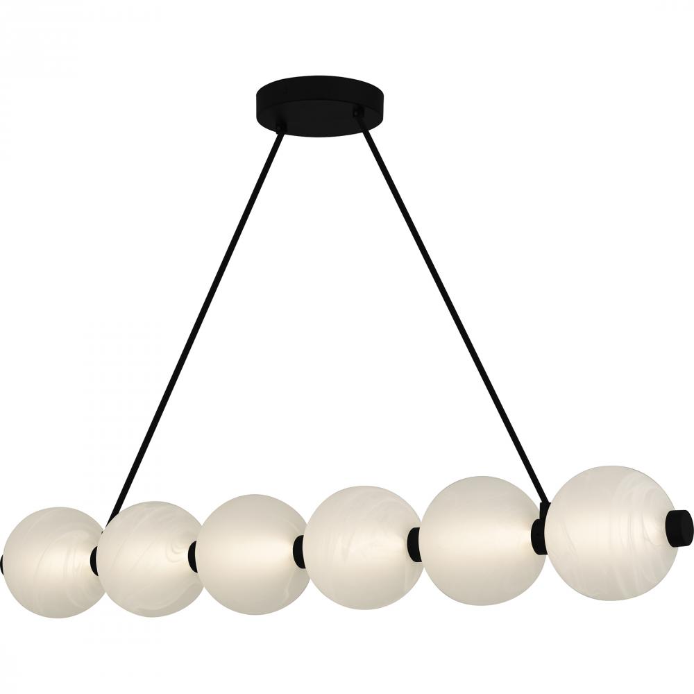 Clarendon Matte Black Linear Chandelier