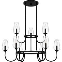 Quoizel VSC5036MBK - Viscount 9-Light Matte Black Chandelier