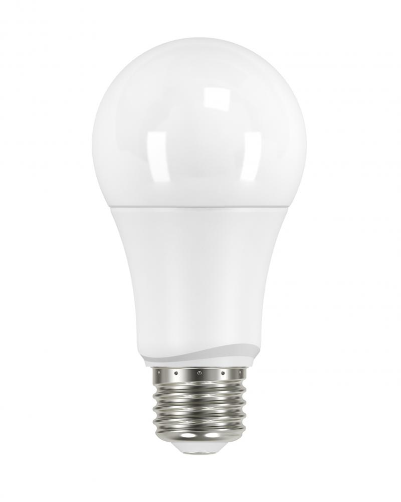 9.5 Watt; A19 LED; Frosted; 4000K; Medium base; 220 deg. Beam Angle; 120 Volt; Non-Dimmable; 4-Pack