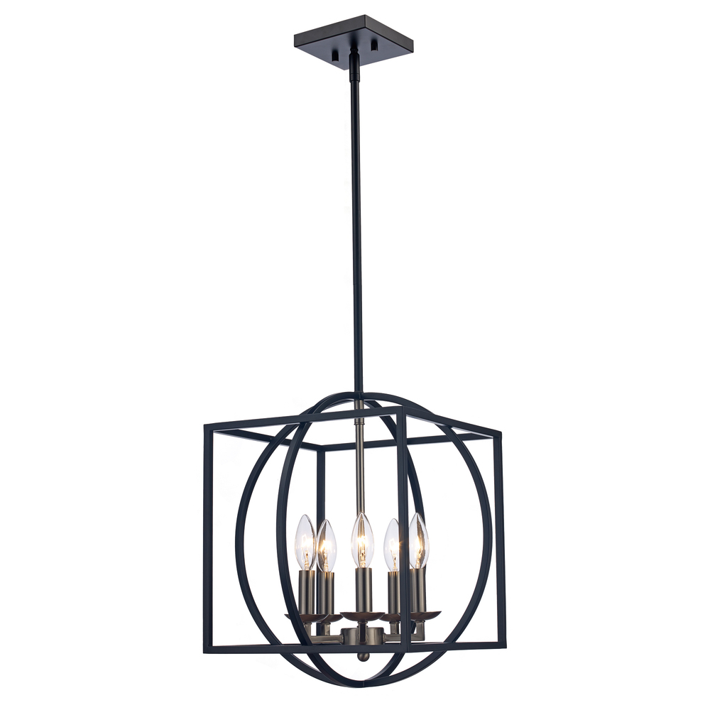 Arzio 5-Light Two-Tone Cage Chandelier