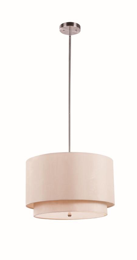 Schiffer 3-Light Double Drum Convertible Pendant or Semi-Flush