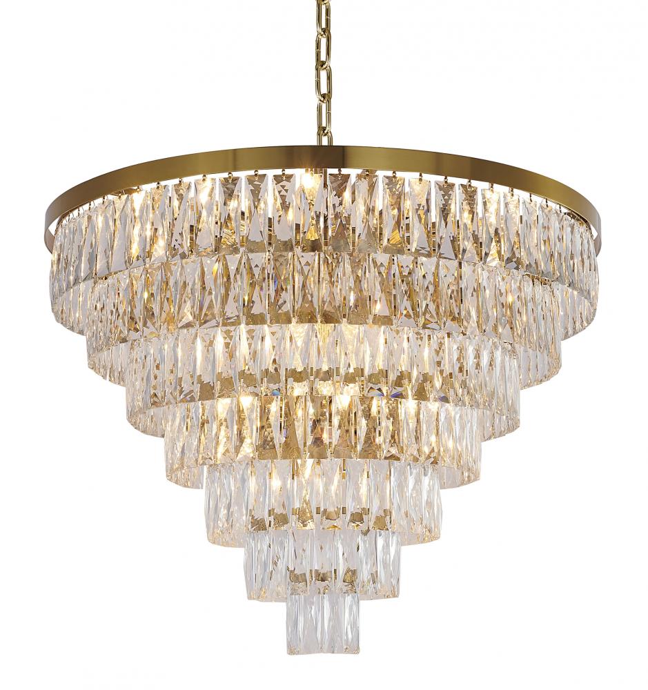 Chandelier  Metal & Crystal