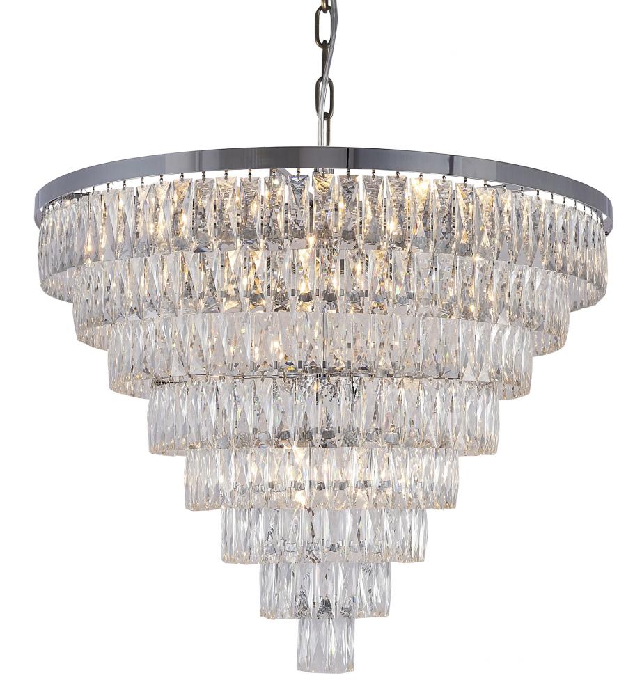 Chandelier  Metal & Crystal