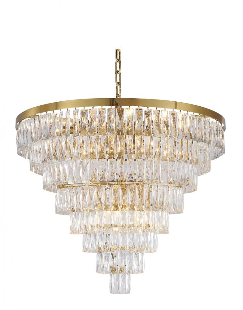 Chandelier  Metal & Crystal