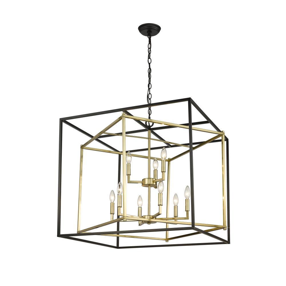 Chandelier Black and Gold