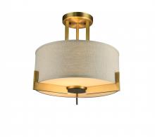 Bethel International KE2020/DR7 - Flush Mount Antique Brass