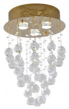 Bethel International LX03G - Semi Flush Mount Metal & Crystal